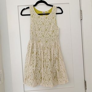 NWOT Irene’s Story white/yellow summer tank dress